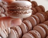 Pas rețetă Macarons cu nucă și cacao 3 fotografie