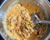 A picture of step 2 of Besan greenchill onion Chilla.