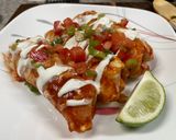 A picture of step 7 of Pork & Pepper Enchiladas.