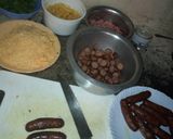 A picture of step 3 of Sausage, ham & pineapple pizza #author marathon.