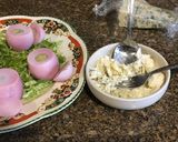 Foto del paso 5 de la receta Pascuas: Huevos marmolados con crema de roquefort