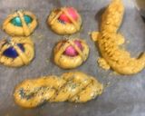 Foto del paso 6 de la receta Monas, el tsoureki y el dragoncito. Dulces de Pascua