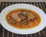 Foto del paso 14 de la receta: Pollo con champiñones y aceitunas