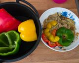Moussaka ihlette töltött kaliforniai paprika keto, GM recept fázis 2 fotója