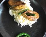 A picture of step 4 of Ilish Machh Bhaja: (Fried Hilsa with Steamed Rice).