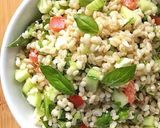 A picture of step 4 of Barley salad.