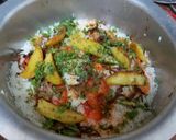 A picture of step 2 of Mutton mince masor polaw with boondi raita.