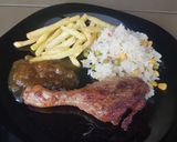 Tepsiben sült kacsa füge chutney-val és vegyes körettel recept fázis 2 fotója