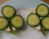 A picture of step 3 of St Patricks Day Shamrock Toasted Muffins, GF DF EF SF NF.