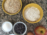 Galletas sin azúcar añadida: avena, manzana y chocolate