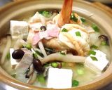 รูปขั้นตอนการทำที่ 7 ของ ข้าวต้มกุ้งเต้าหู้เห็ดและกู๋ช่าย
