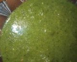A picture of step 2 of Coriander curd dip.