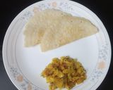 A picture of step 6 of Dosa with aloo masala.