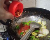 A picture of step 4 of Dry Chilli Paneer.