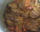 A picture of step 4 of Gobhi Palak gosht.