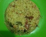 A picture of step 5 of Fried egg rice#authors contest#.
