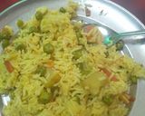 A picture of step 6 of Matar pulao.