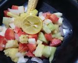 A picture of step 2 of Baby corn chaat.