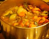 A picture of step 4 of Coconut milk soup.