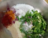 A picture of step 2 of Green Garlic Pakoda.