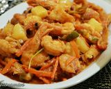 A picture of step 5 of Sweet and Sour Shrimp.