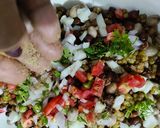A picture of step 5 of Protein Chaat – Whip Up a Quick Chaat Using Green Moong, Peanuts, and Chickpeas.
