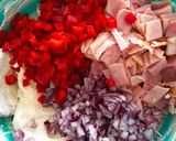 Spenótos tekercs, zöldséges, sajtkrémmel töltve recept fázis 4 fotója