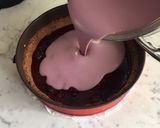 A picture of step 8 of Cake with Blueberry Panna Cotta and Mixed Berries.
