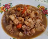 Foto langkah ke 5 dari resep Cumi Asin saus tiram.