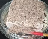 A picture of step 12 of New Year chocolate Cake 2023.