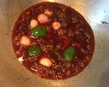 A picture of step 7 of Dry Soya Chilli.