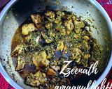 A picture of step 4 of Paalak Maat Chicken or Spinach Amaranthus Chicken.