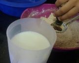 A picture of step 3 of Choklate vanilla flovered brownie...