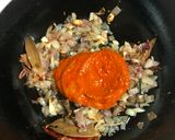 A picture of step 5 of Echore Kosha (Green Jackfruit Curry).
