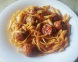 Foto del paso 2 de la receta Pasta con albóndigas en salsa
