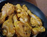 A picture of step 2 of Hyderabadi Chicken thali.