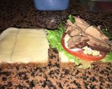 Foto del paso 1 de la receta: Sándwich de caballa 🥪
