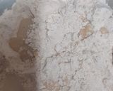 A picture of step 1 of Basic Chapati / Paratha dough using soya milk.