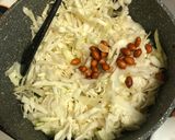 A picture of step 2 of Cabbage Poriyal.