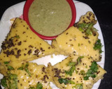 A picture of step 15 of Khaman Dhokla.