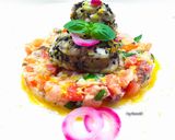 Foto del passaggio 5 della ricetta Coda di rospo con panzanella a modo mio