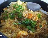 A picture of step 2 of Restaurant style prawn rice.
