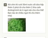 Hình bước làm 5 của món Xôi lá nếp cốt dừa thời Cô Vy