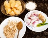 A picture of step 1 of White gravy kashmiri Aloo Dum.