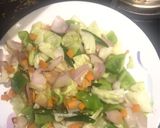 A picture of step 2 of Almonds and cashew nut chicken.
