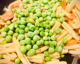 Une image de l'étape 3 de Pâtes, petit pois, etc.