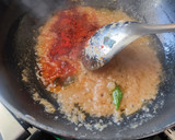 A picture of step 4 of Mutton sukha and mutton curry.