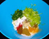 A picture of step 2 of Doodhi Thepala (bottle gourd paratha/indian flat bread).