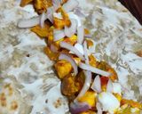 A picture of step 5 of Paneer roll.