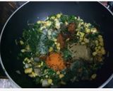 A picture of step 4 of Spinach Corn Bharta.